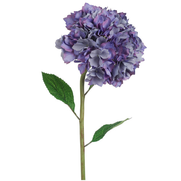 פרח הורטנזיה כחולה מלאכותי (על גבעול יחיד)
