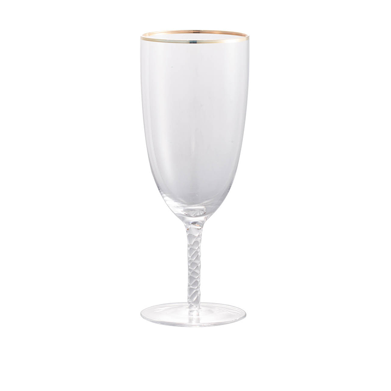 גביע יין מזכוכית עם עיטור זהב