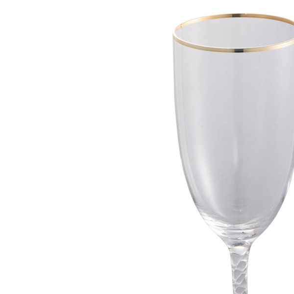 גביע יין מזכוכית עם עיטור זהב