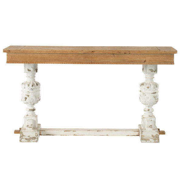 שולחן עץ בסגנון וינטג'